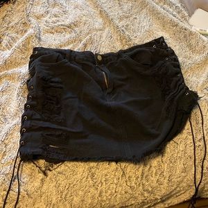 Shein lace up skirt